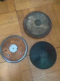 Lotto di 3 vecchi dischi da lancio sportivi di atl