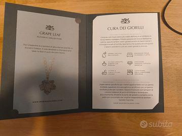 Gioiello foglia di vite Marina Calamai