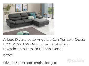 Divano letto con penisola