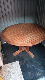 set tavolo in legno + 7 sedie in legno