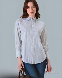 Camicia Rinascimento a righe con decoro pietre – N