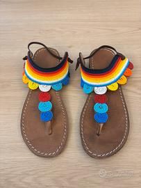 Sandali con perline fatti a mano n.38