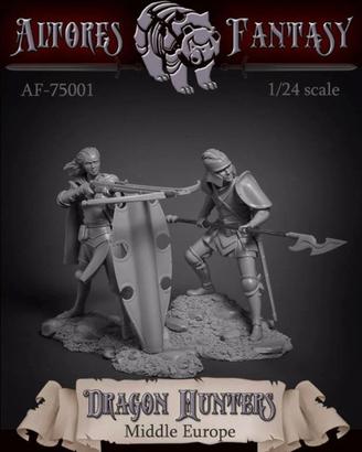 Dragon Hunters middle Europe Fantasy 75mm Diorama 