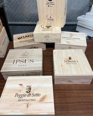 Cassetta di legno - ex vini - decorazione - 5,00