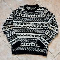 Maglione natalizio bianco e nero
