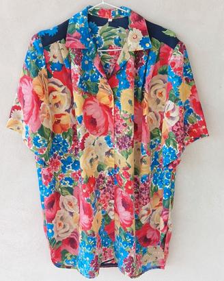 Camicia a maniche corte sartoriale donna, vintage