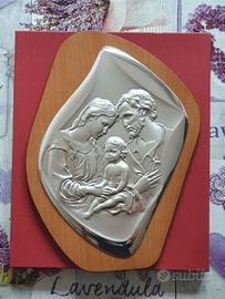Icona sacra famiglia in argento Claudio Cipolletti