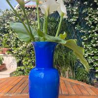 vaso Venini opalino bluette
