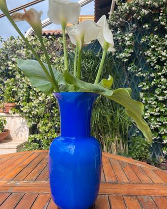 vaso Venini opalino bluette