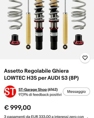 ASSETTO REGOLABILE A3 - S3 - GOLF GTI