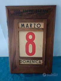 Calendario Perpetuo In Legno Vintage 