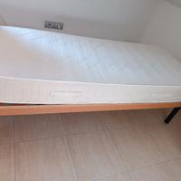 Letto singolo doghe in legno 