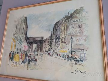 litografia Michele Cascella Parigi 1953