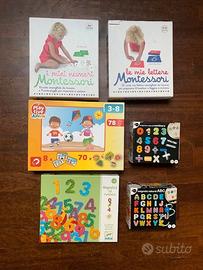 Set 6 giochi montessori e altri giochi calamitati