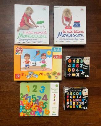 Set 6 giochi montessori e altri giochi calamitati