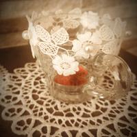 Lanterne in tazza shabby chic