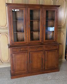 Credenza vetrina vetrinetta legno anta cassetti