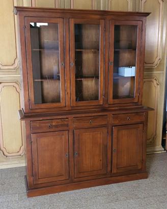 Credenza vetrina vetrinetta legno anta cassetti