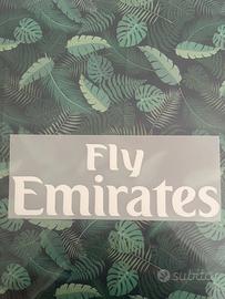 Patch Sponsor Maglia Calcio Fly Emirates Bianco