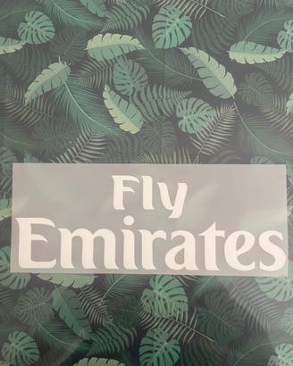 Patch Sponsor Maglia Calcio Fly Emirates Bianco