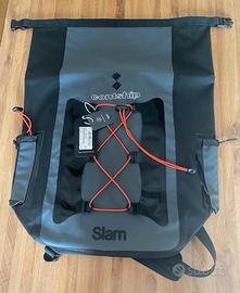 Zaino Slam idrorepellente colore grigio/nero nuovo
