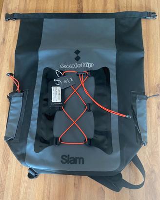 Zaino Slam idrorepellente colore grigio/nero nuovo