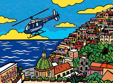 Stampe Carabinieri su tela in stile pop-art 