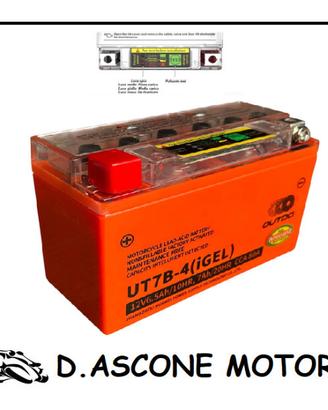 Batteria Outdo Precaricata a gel YT7B-BS 12V-6.5AH