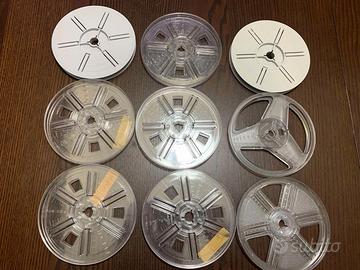 Set di 9 bobine vuote super 8 200 piedi 60 metri