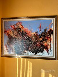 Antonio Pedretti Grande Quadro Dipinto 100x70 cm