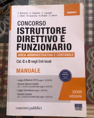 Libro concorso istruttore direttivo e funzionario