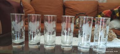 Set di 6 tumbler/bicchieri  in cristallo 