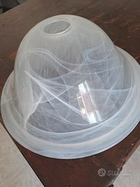 Lampadario in vetro opaco chiaroscuro 