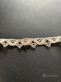 Pizzo bordo écru antici vintage 4 mt