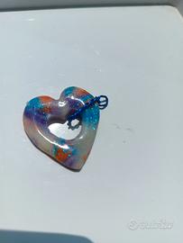 ciondolo in pasta polimerica e alluminio