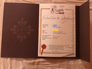 Patek Philippe Referenza 4224 Estratto di Registro