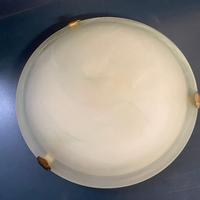 Plafoniera in vetro a tre manine