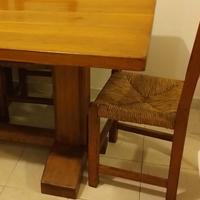 Tavolo e 6 sedie arte povera