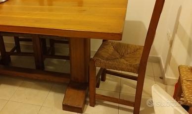 Tavolo e 6 sedie arte povera