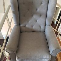 Poltrona bergere grigia