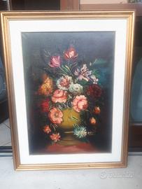 Anna Ozzici olio su tela cornice originale natura