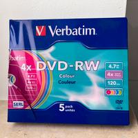 DVD-RW 4x riscrivibili Verbatim 5 pezzi
