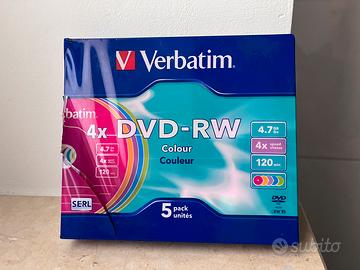 DVD-RW 4x riscrivibili Verbatim 5 pezzi