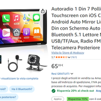 AUTORADIO SIGILLATA 35  EURO SU AMAZON COSTA 66