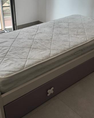 Strut. letto singolo 90x200 con materasso 83x190n