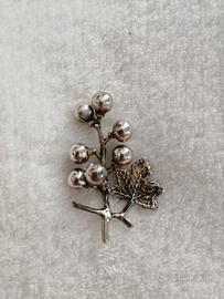 Soprammobile artigianale uva argento 800