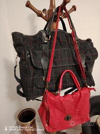 Borsa donna pelle + borsone