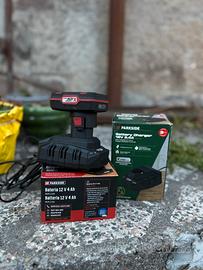 2 Batterie + Caricabatterie Parkside