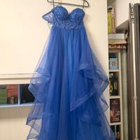 Vestito elegante donna blu elettrico