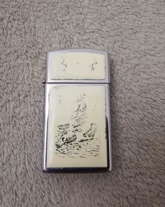 Zippo Vintage 1996 Scrimshaw Ship and Whale A XII 